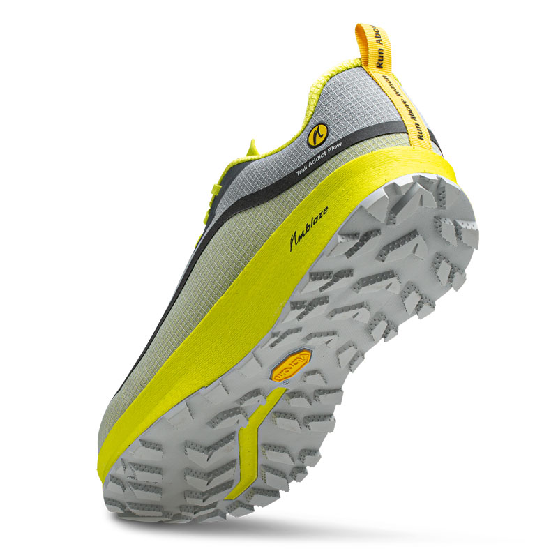 Trail Addict Flow Grau-Gelb Gravel Laufschuh