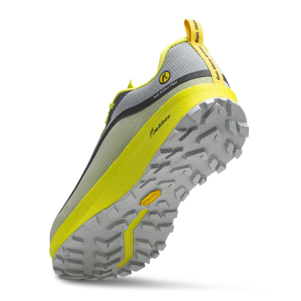 Trail Addict Flow Grau-Gelb Gravel Laufschuh