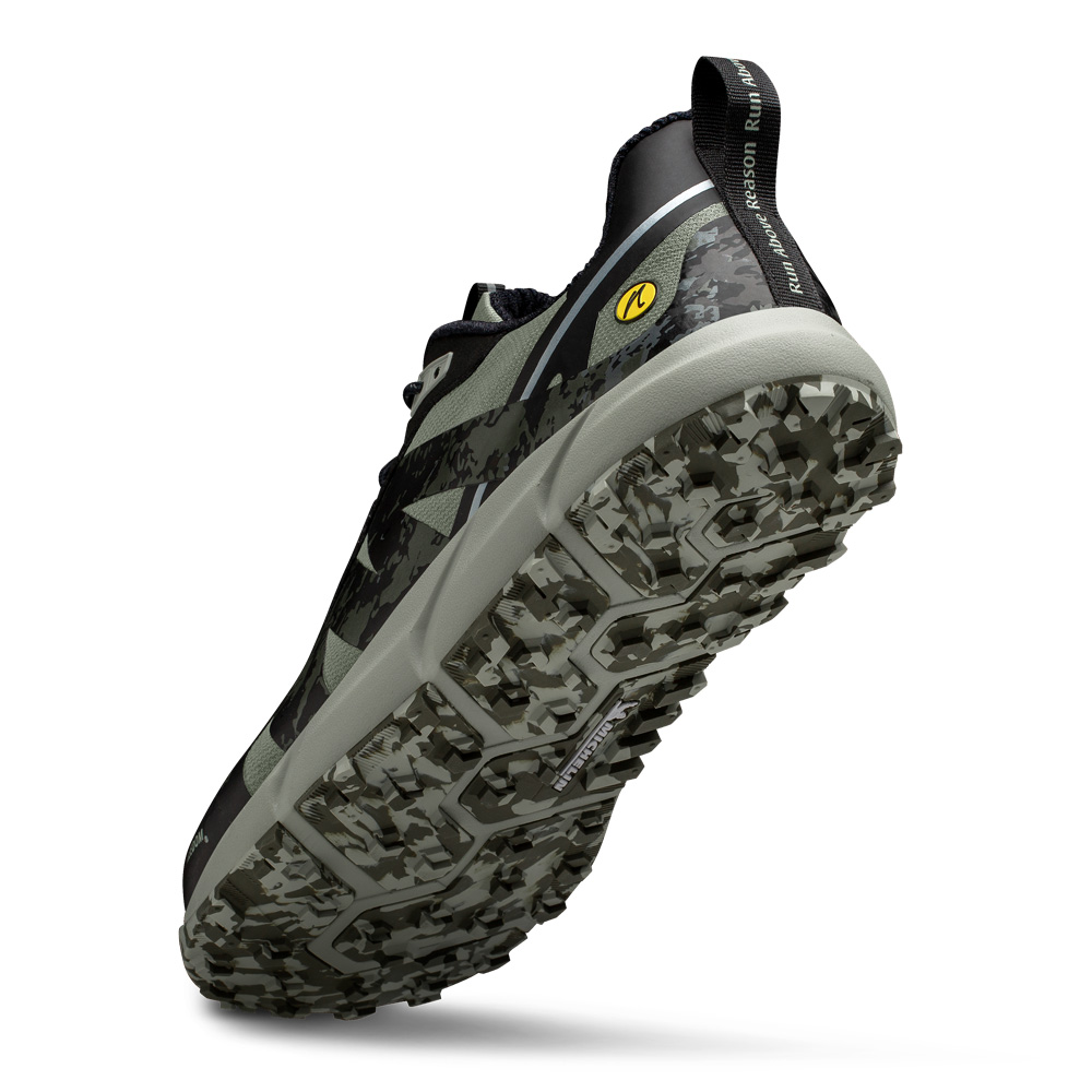 Die Michelin Sohle des Joe Nimble Trail Addict WR Trail Laufschuh in der Farbe Oliv
