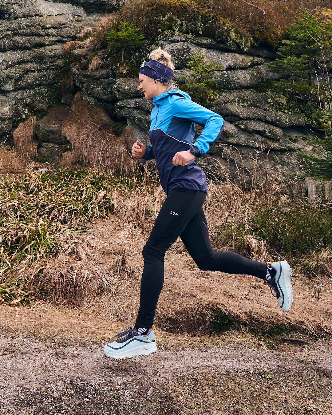 Trail Addict Flow Blau Gravel Laufschuh