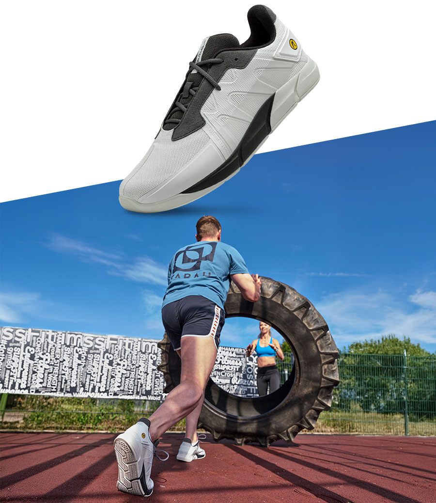 Workout Schuh Gym Addict in Farbe Schwarz-Grau