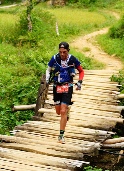 Athlet Rainer Predl beim Lauftraining