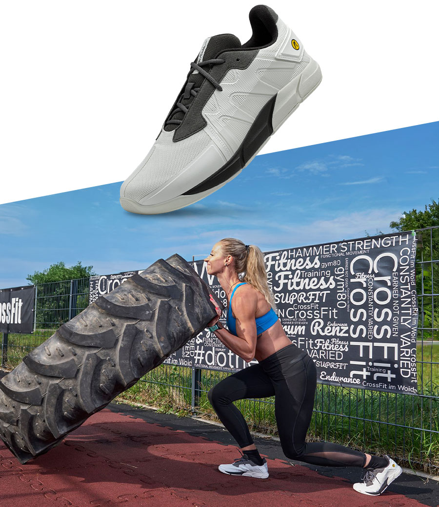 Workout Schuh Gym Addict in Farbe Schwarz-Grau