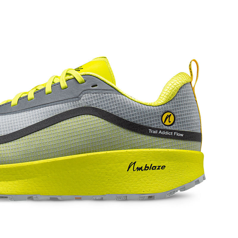 Trail Addict Flow Grau-Gelb Gravel Laufschuh