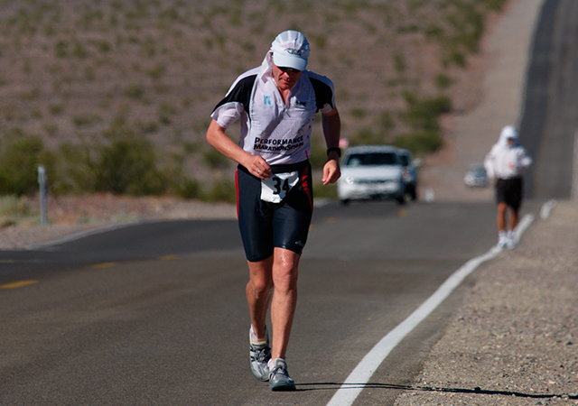 Läufer beim Badwater Ultramarathon