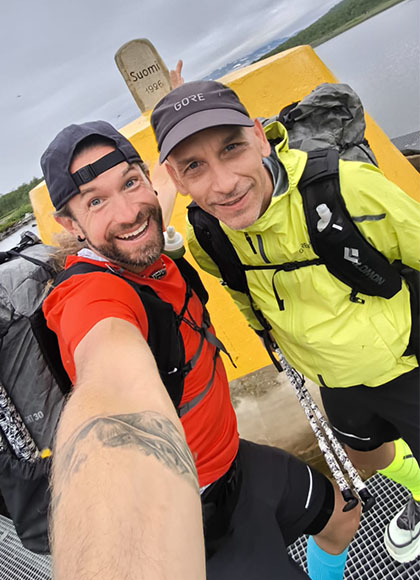 Ingo und Jens am Startpunkt zum Gröna Bandet