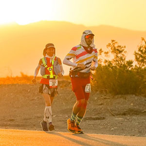 Läufer beim Badwater Marathon