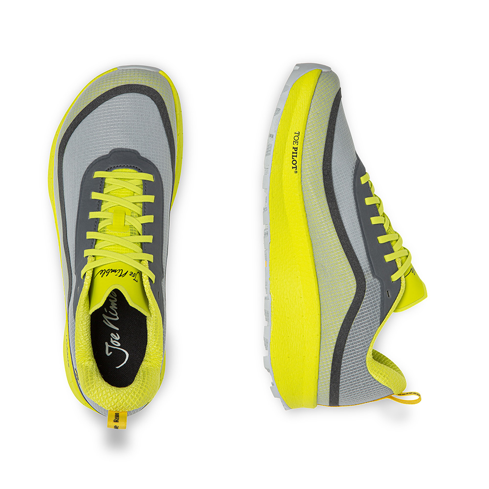 Trail Addict Flow Grau-Gelb Gravel Laufschuh