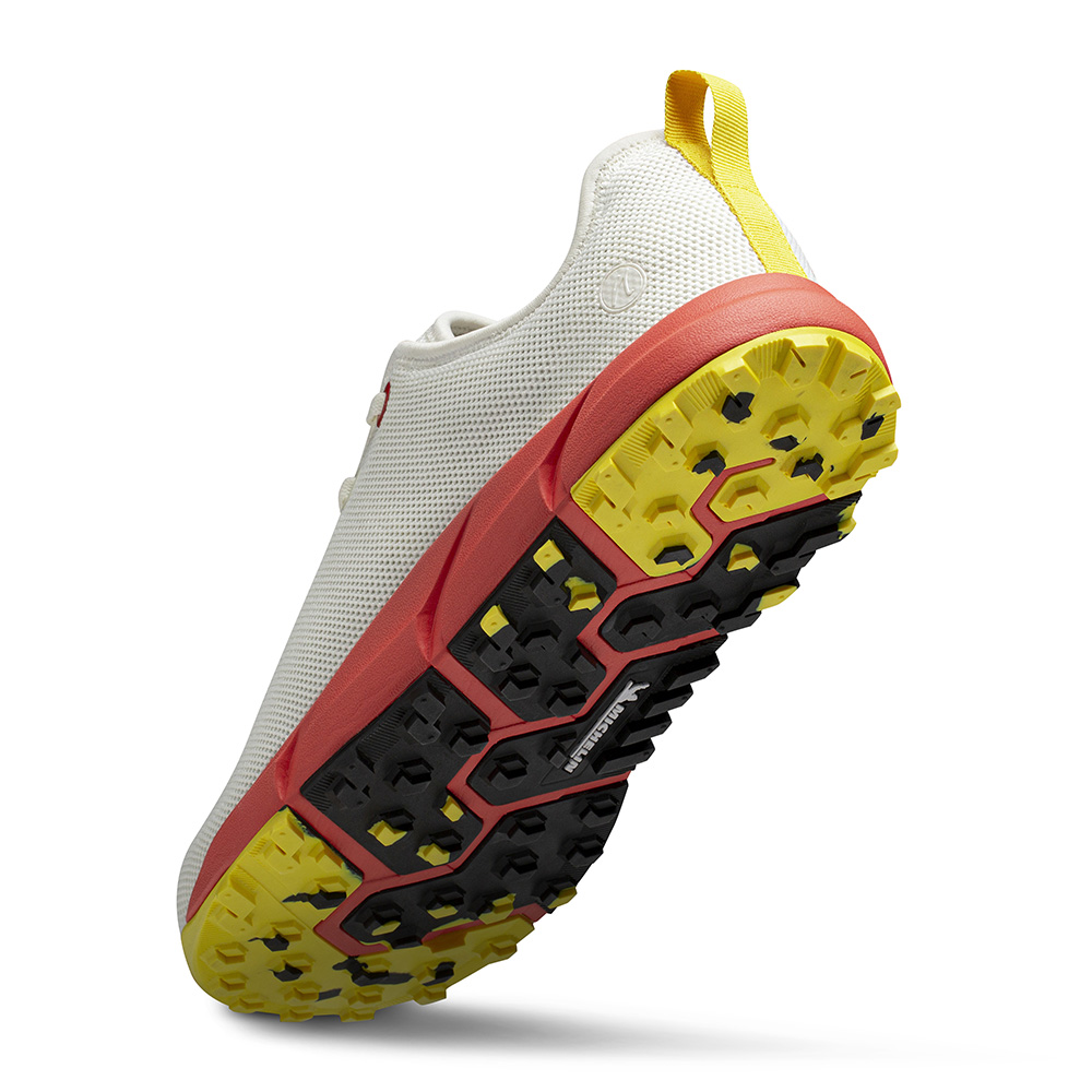 Die Michelin Sohle des Joe Nimble  motionToes in off white