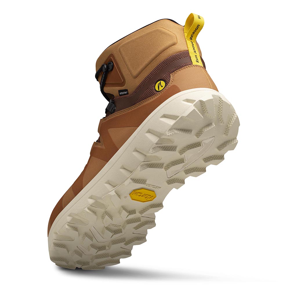 Die Vibram Sohle des Joe Nimble Mountain Addict Wanderschuh in Braun