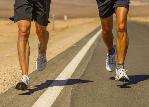 Läufer beim Badwater Ultramarathon