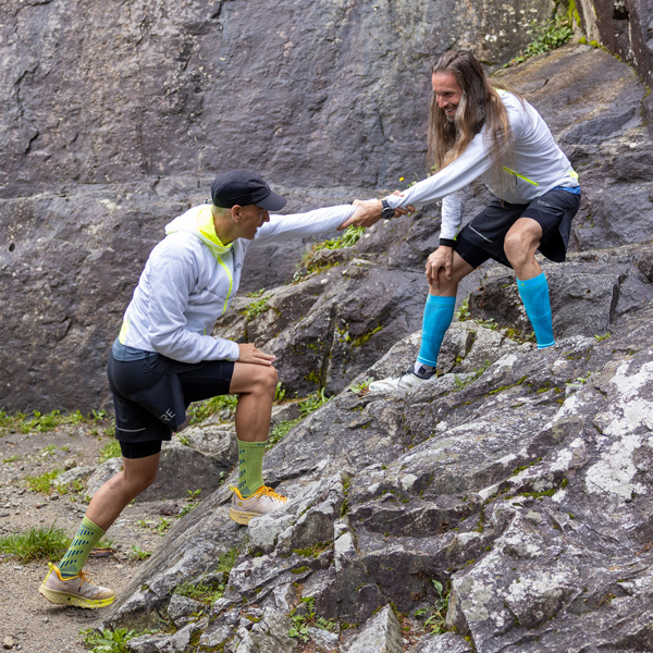 Jens und Ingo beim Testlauf des Gröna Bandet FKT
