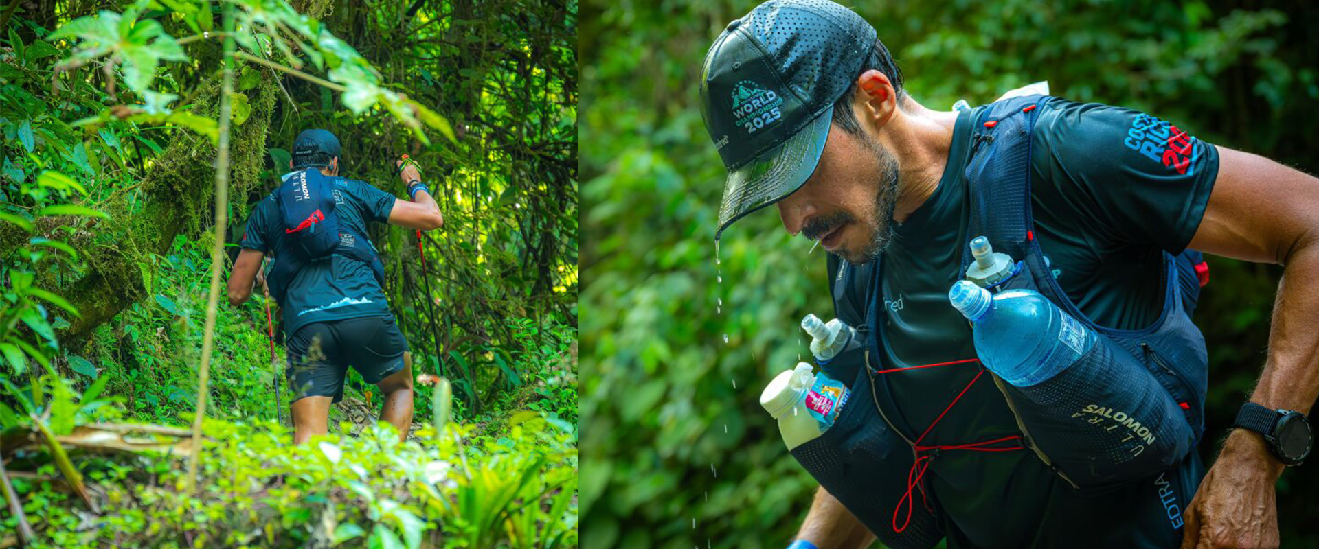 Läufer im Regenwald beim Marathon